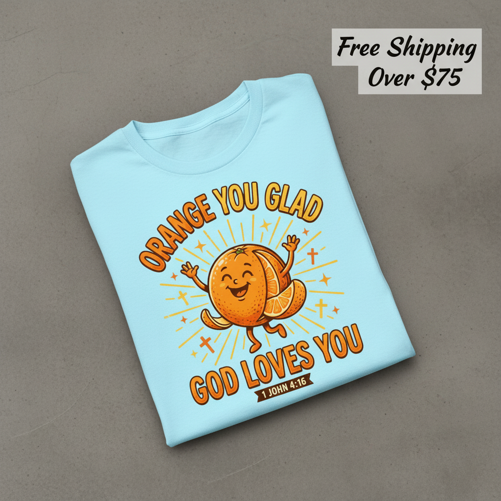 Orange You Glad God Loves You T-Shirt_fold_tilt
