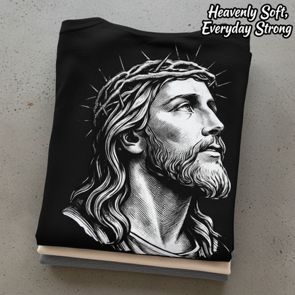 Crowned Savior T-Shirt_stacked_flatlay