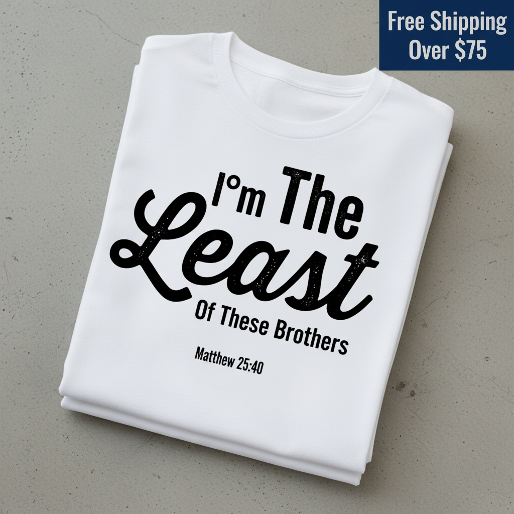 Least of These Brothers T-Shirt_stacked_flatlay