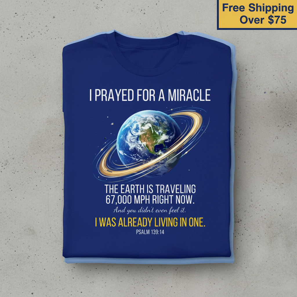 Living in a Ringed World T-Shirt_stacked_flatlay