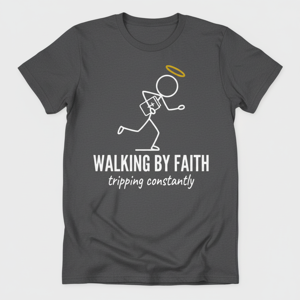 Walking by Faith T-Shirt_triple_model