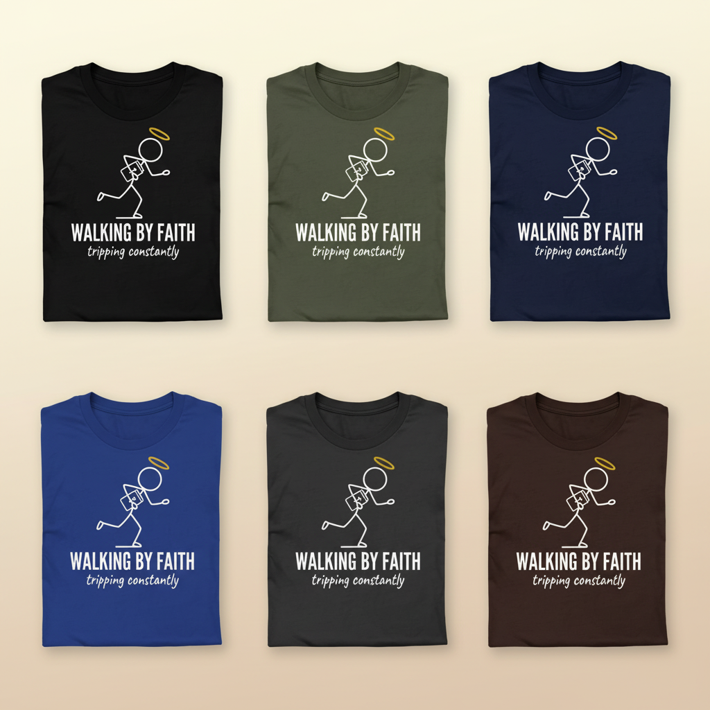 Walking by Faith T-Shirt_6color_grid