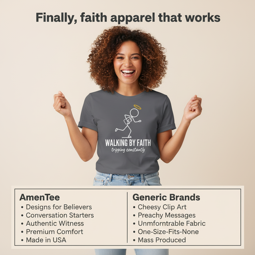 Walking by Faith T-Shirt_product_table