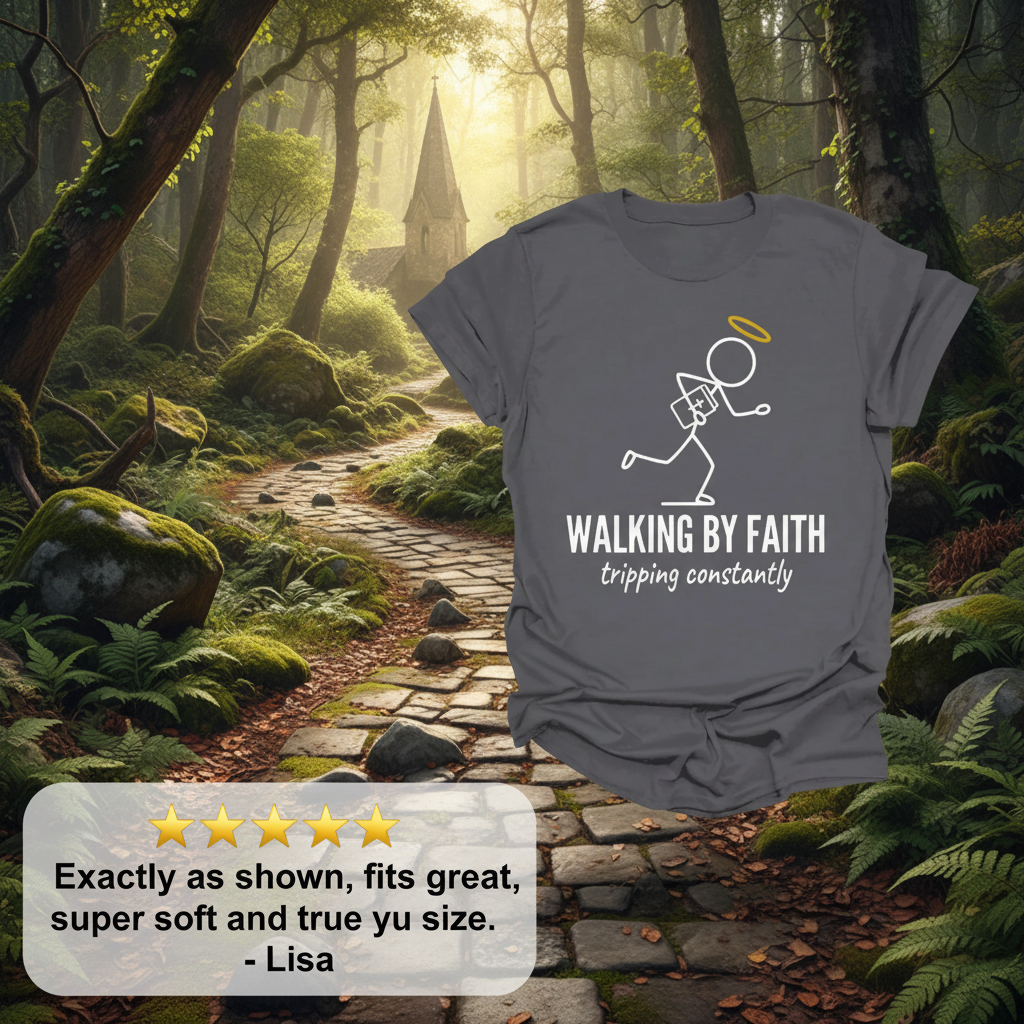 Walking by Faith T-Shirt_review_5star