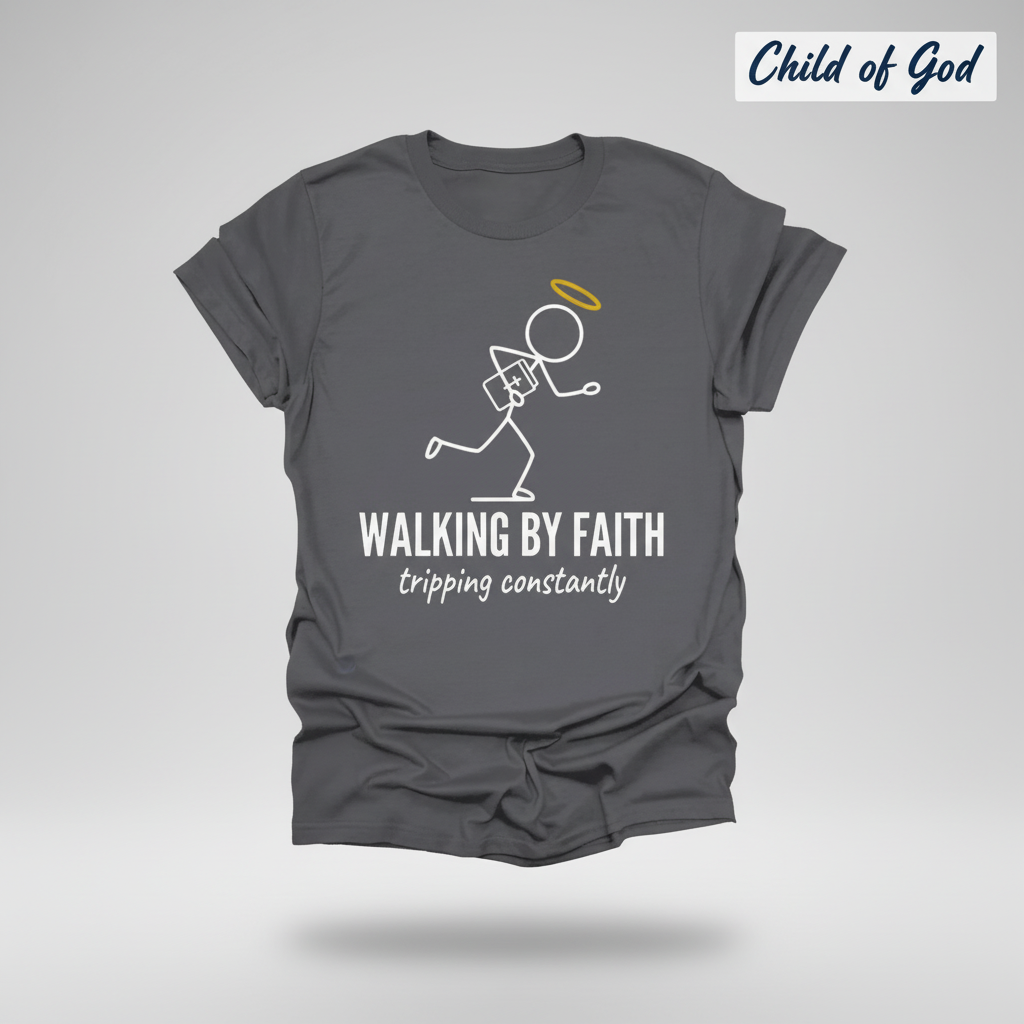 Walking by Faith T-Shirt_3d_float