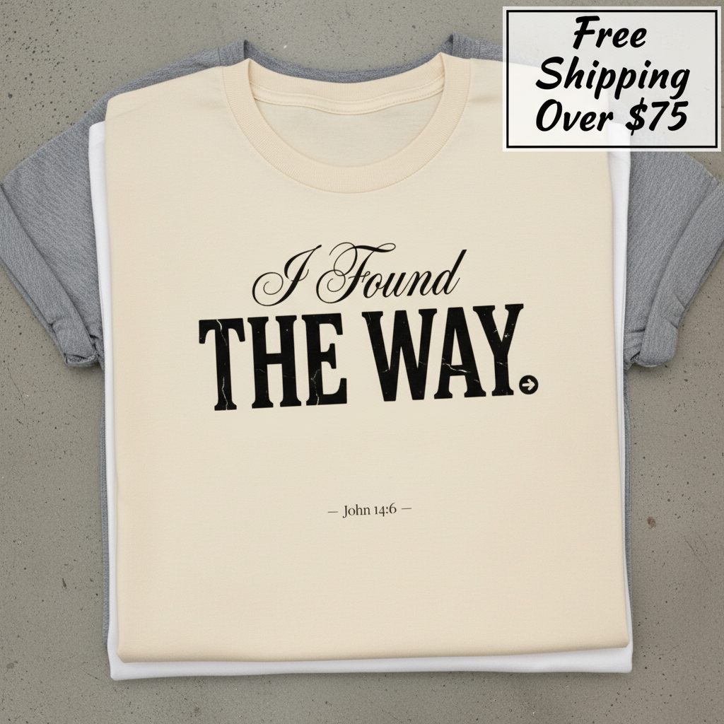 I Found The Way T-Shirt_stacked_flatlay