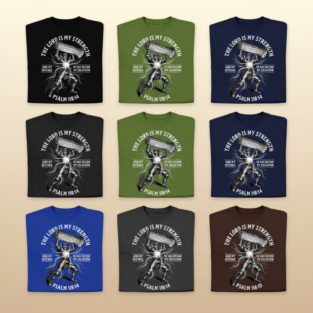 The Lord Is My Strength T-Shirt_6color_grid