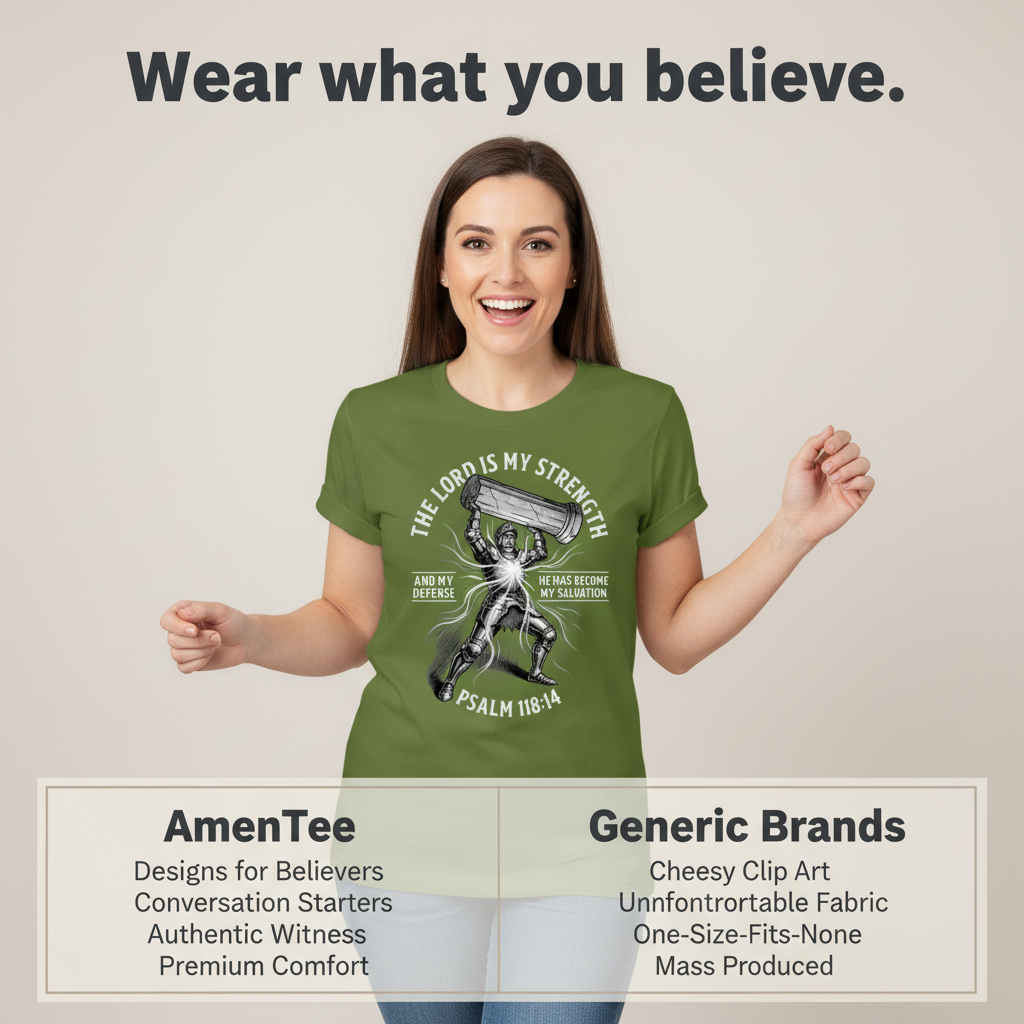 The Lord Is My Strength T-Shirt_product_table