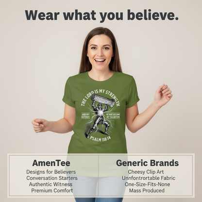 The Lord Is My Strength T-Shirt_product_table