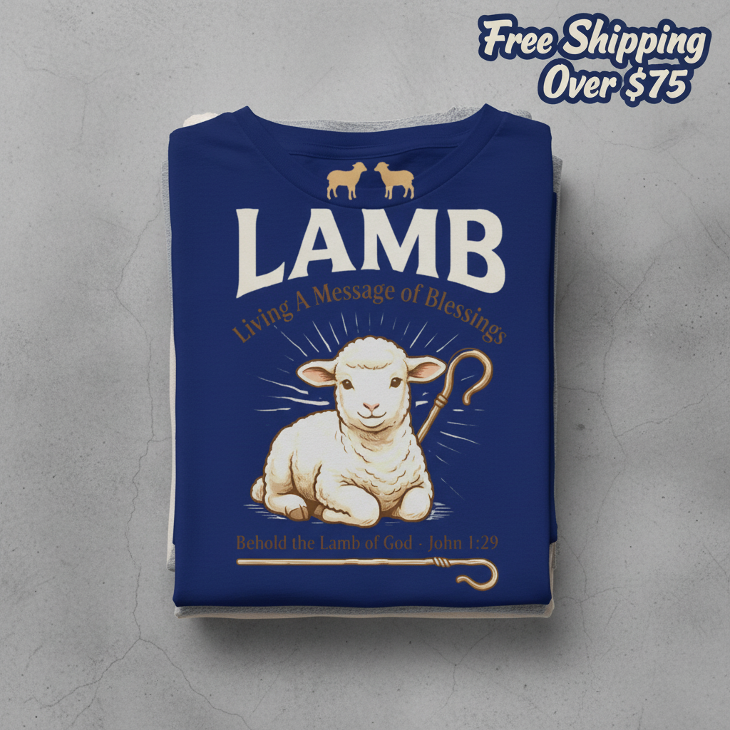 Lamb of Blessings T-Shirt_stacked_flatlay