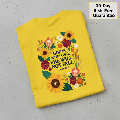 She Will Not Fall T-Shirt_fold_tilt