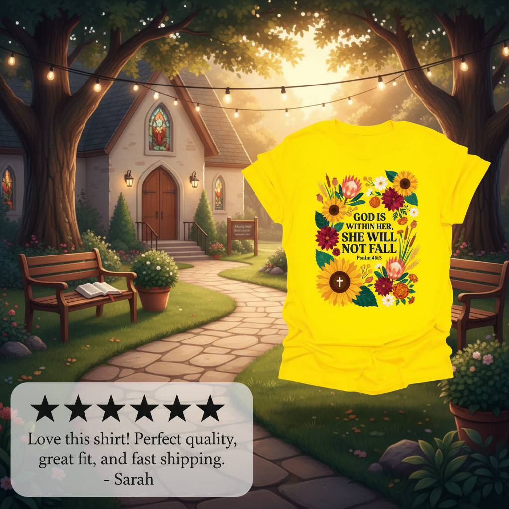 She Will Not Fall T-Shirt_review_5star