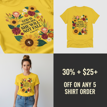 She Will Not Fall T-Shirt_4_panel