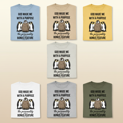 Purpose and Personality Penguin T-Shirt_6color_grid