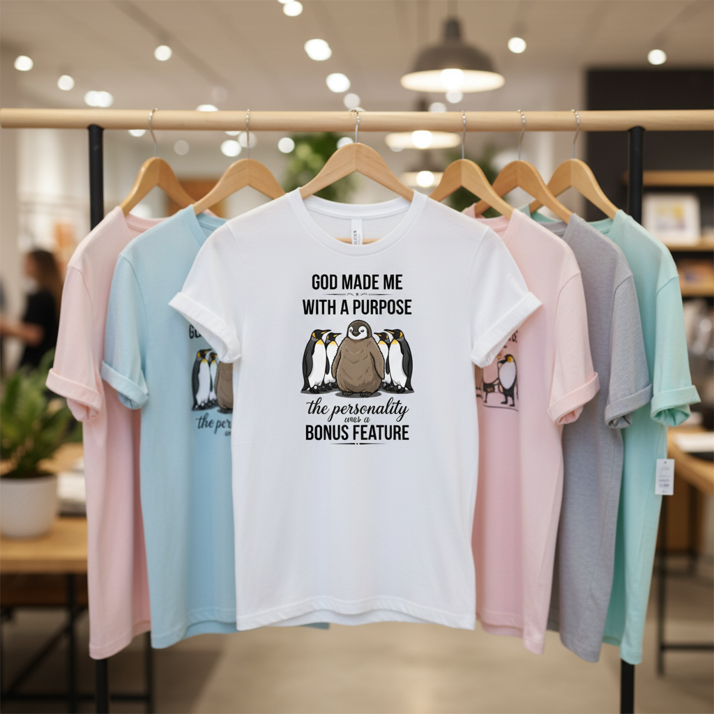 Purpose and Personality Penguin T-Shirt_boutique_rack