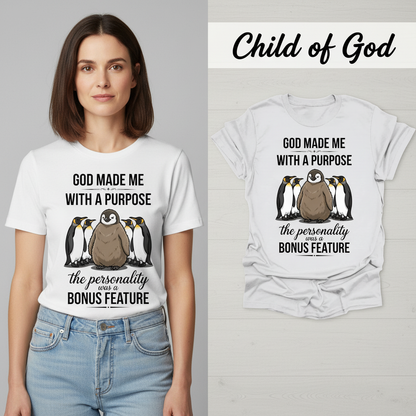 Purpose and Personality Penguin T-Shirt_model_flat
