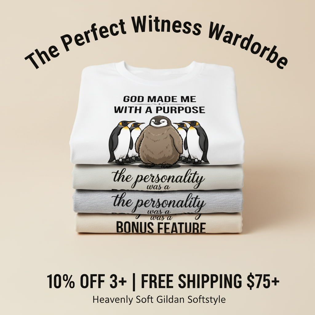 Purpose and Personality Penguin T-Shirt_stacked_promotion