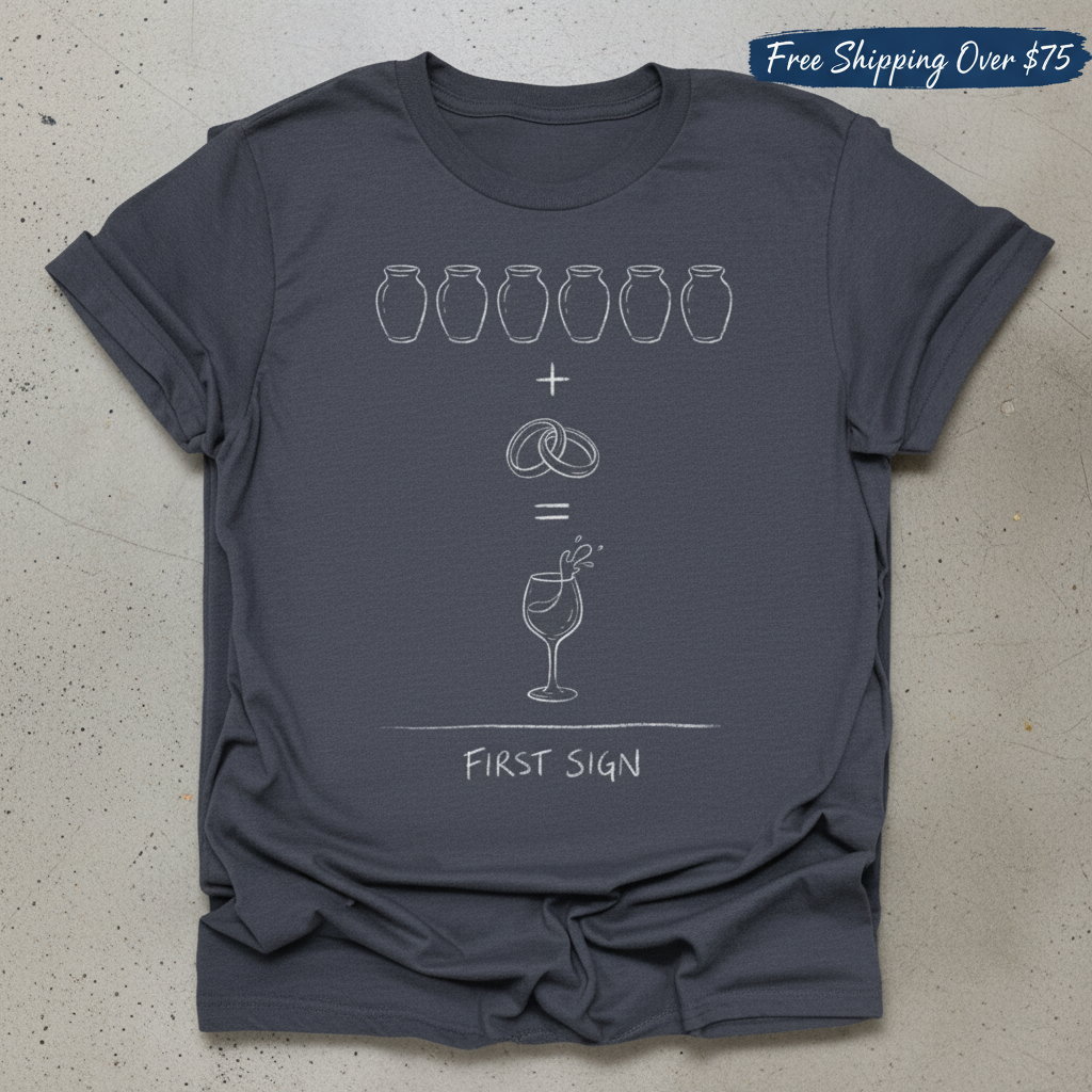 First Sign Miracle T-Shirt_stacked_flatlay