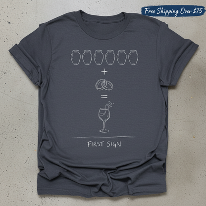 First Sign Miracle T-Shirt_stacked_flatlay