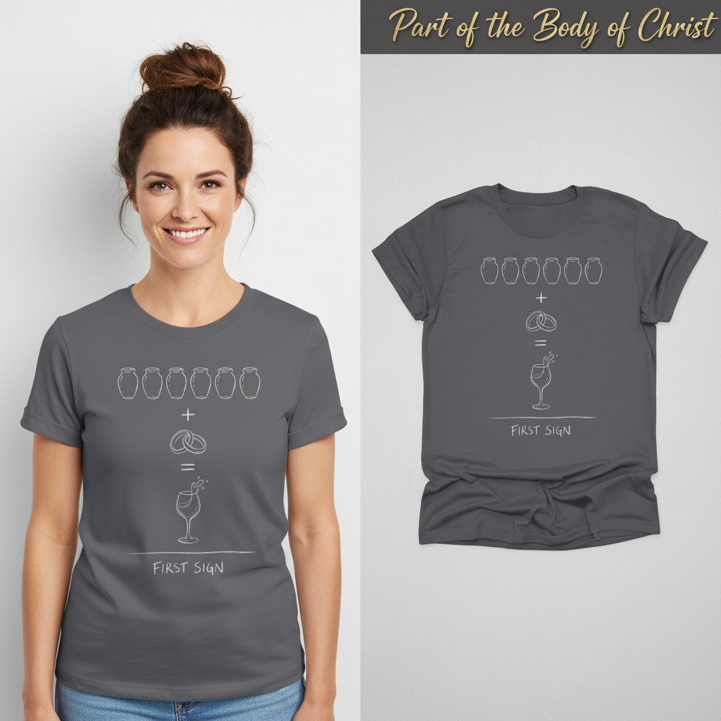 First Sign Miracle T-Shirt_model_flat
