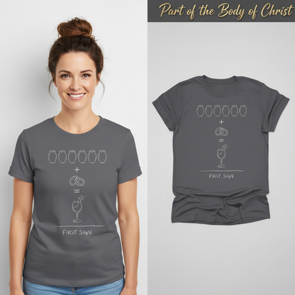 First Sign Miracle T-Shirt_model_flat