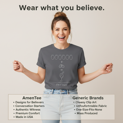 First Sign Miracle T-Shirt_product_table