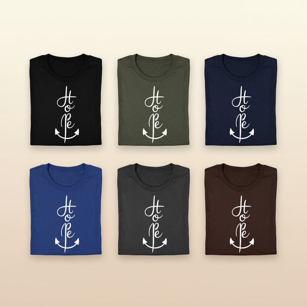 Anchor of Hope T-Shirt_6color_grid