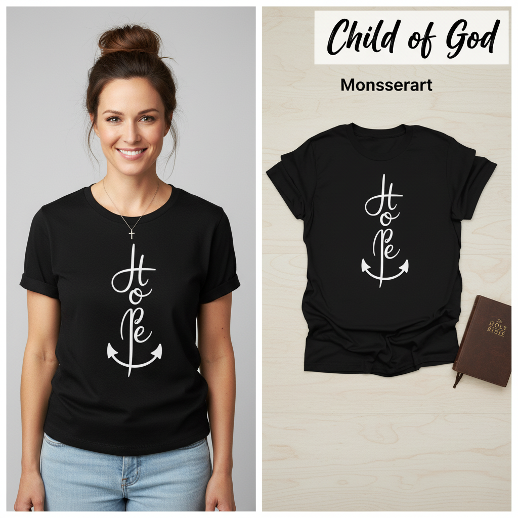 Anchor of Hope T-Shirt_model_flat