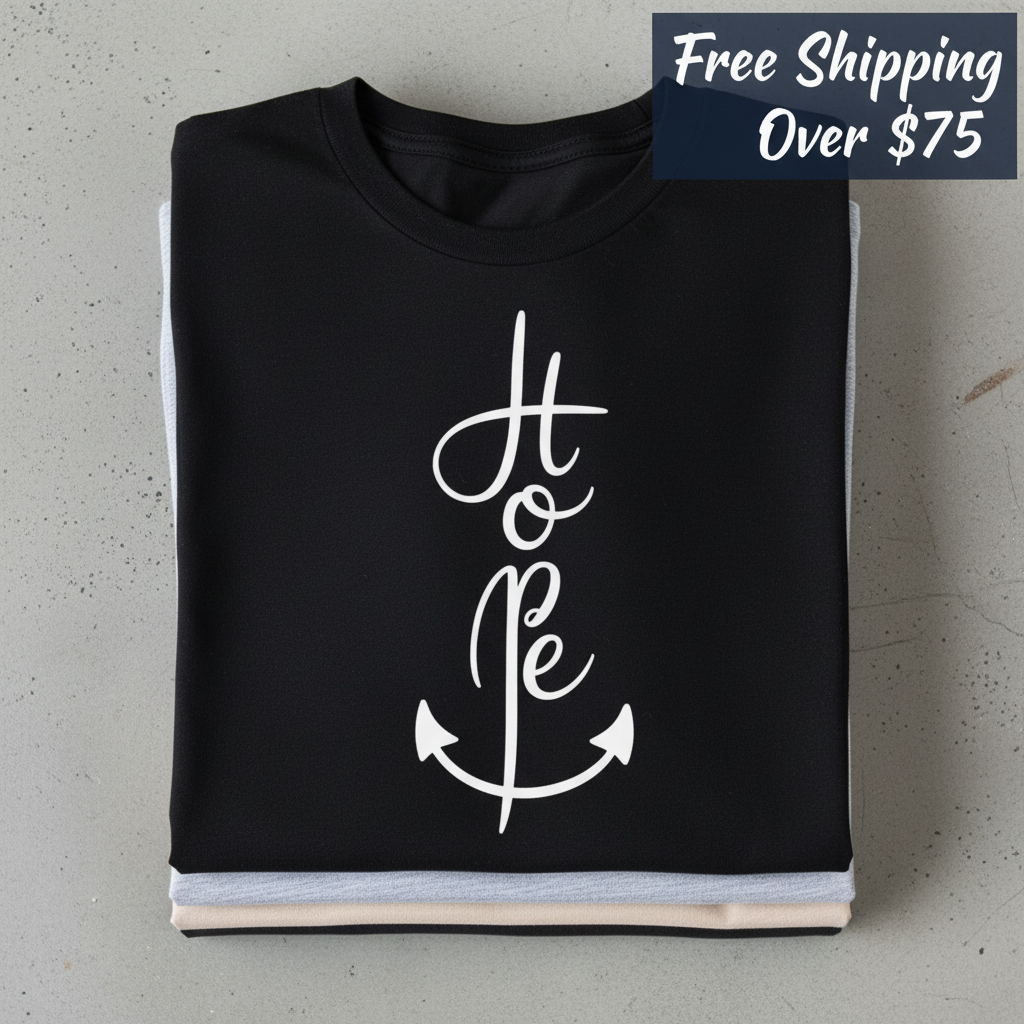 Anchor of Hope T-Shirt_stacked_flatlay