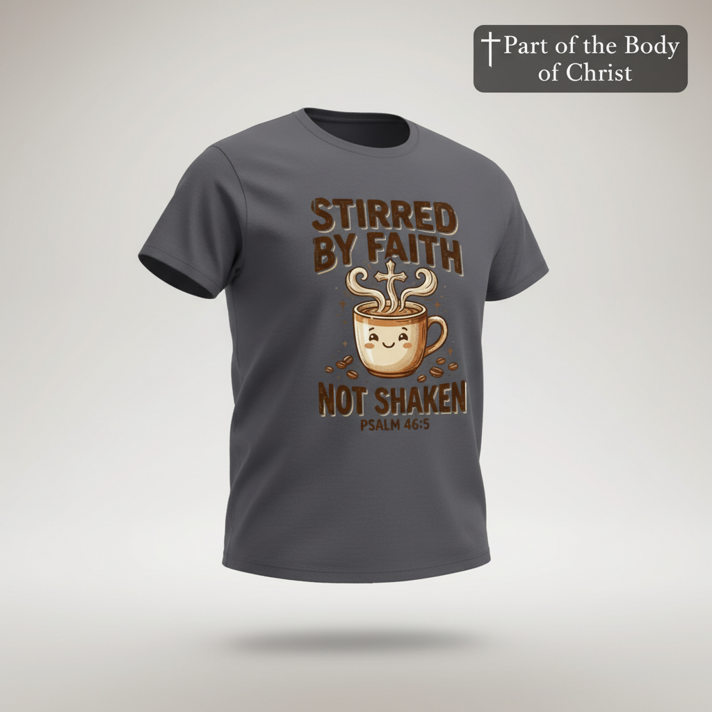 Stirred by Faith Not Shaken T-Shirt_3d_float
