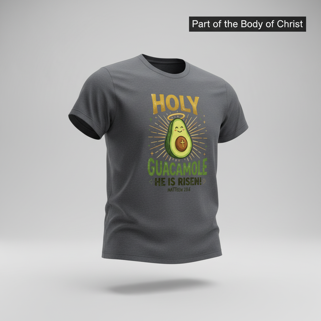 Holy Guacamole He Is Risen T-Shirt_3d_float