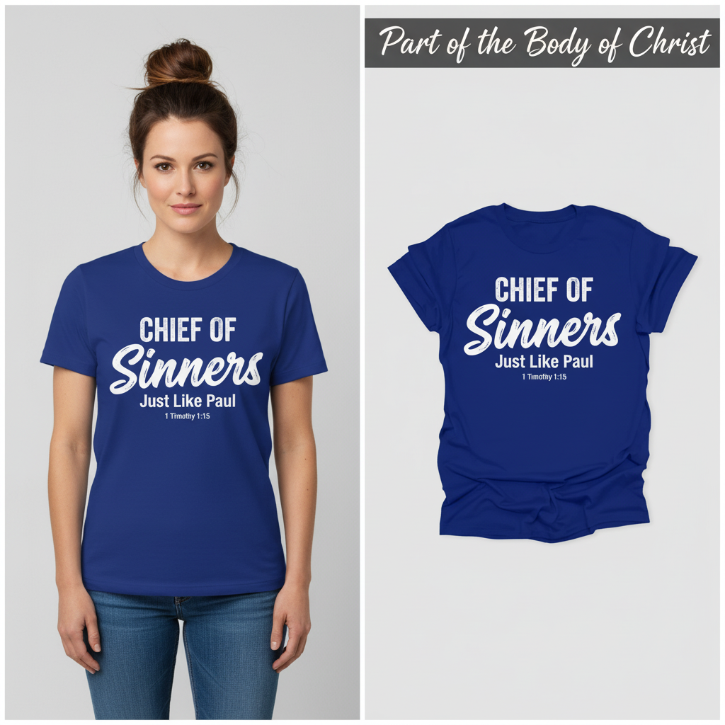 Chief of Sinners T-Shirt_model_flat