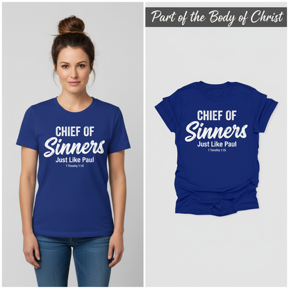 Chief of Sinners T-Shirt_model_flat