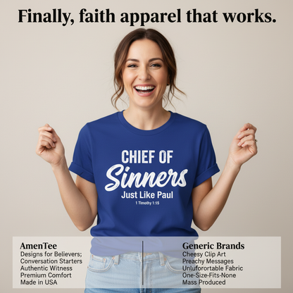 Chief of Sinners T-Shirt_product_table
