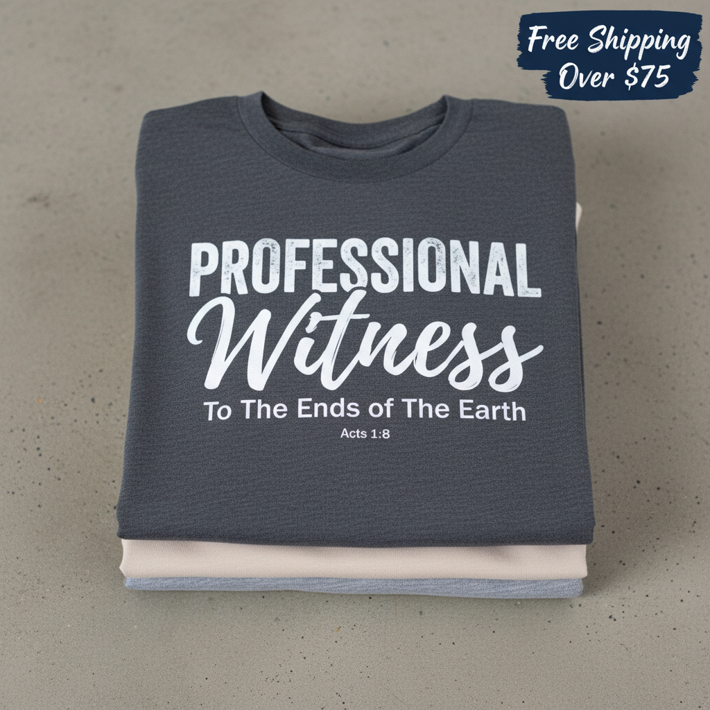 Professional Witness T-Shirt_stacked_flatlay