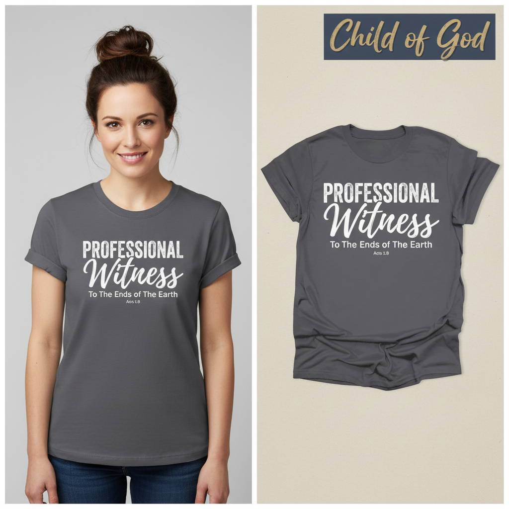 Professional Witness T-Shirt_model_flat