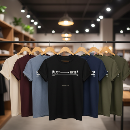 Last to First T-Shirt_boutique_rack