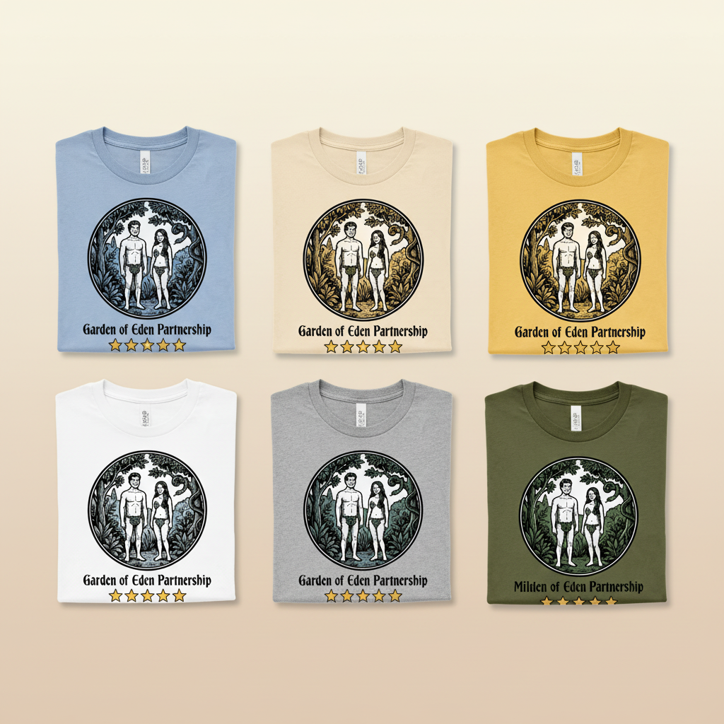 Garden of Eden Partnership T-Shirt_6color_grid