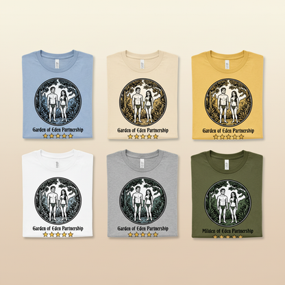 Garden of Eden Partnership T-Shirt_6color_grid