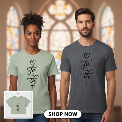 Faith In Prayer T-Shirt_dual_model_life