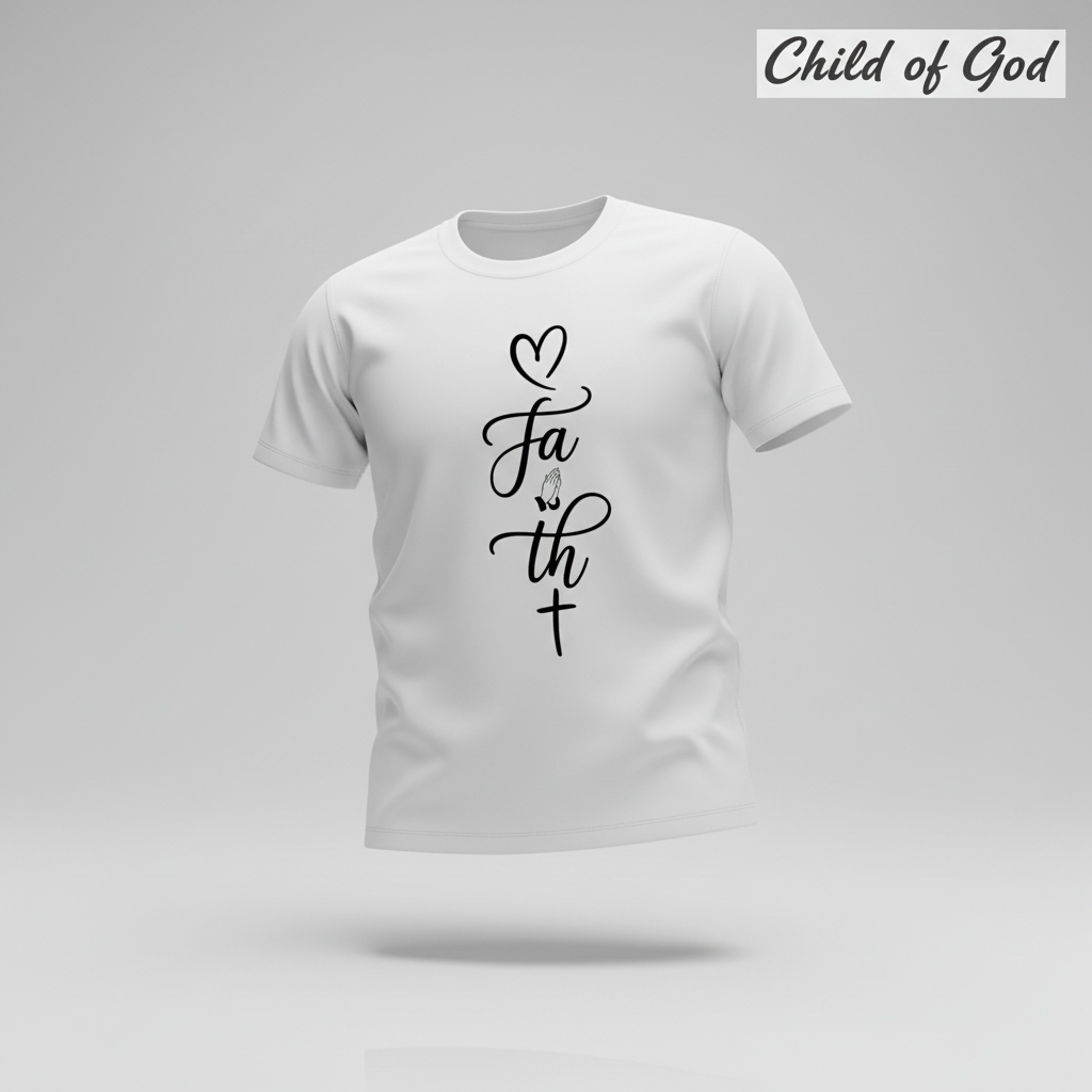 Faith In Prayer T-Shirt_3d_float