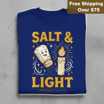 Salt & Light Scripture T-Shirt_stacked_flatlay