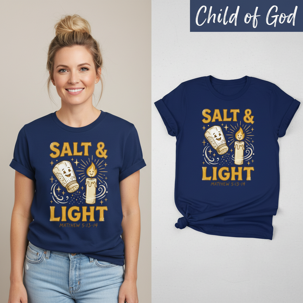 Salt & Light Scripture T-Shirt_model_flat
