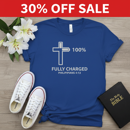 Fully Charged in Christ T-Shirt_triple_model