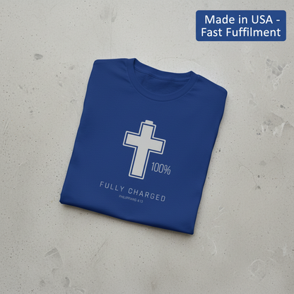 Fully Charged in Christ T-Shirt_fold_tilt
