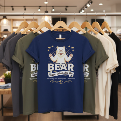 Believe, Endure, And Rise Bear T-Shirt_boutique_rack