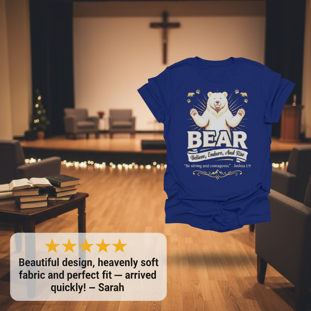 Believe, Endure, And Rise Bear T-Shirt_review_5star