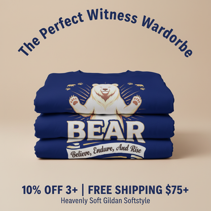 Believe, Endure, And Rise Bear T-Shirt_stacked_promotion