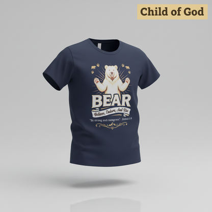 Believe, Endure, And Rise Bear T-Shirt_3d_float