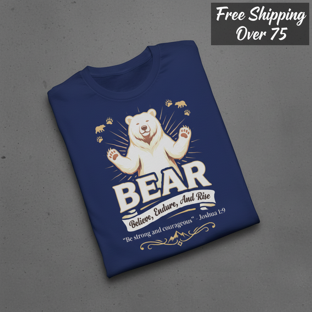 Believe, Endure, And Rise Bear T-Shirt_fold_tilt